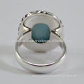 Gorgeous Blue Copper Turquoise With Sterling Silver Unique Designer Ring Wedding Wear Jewelry